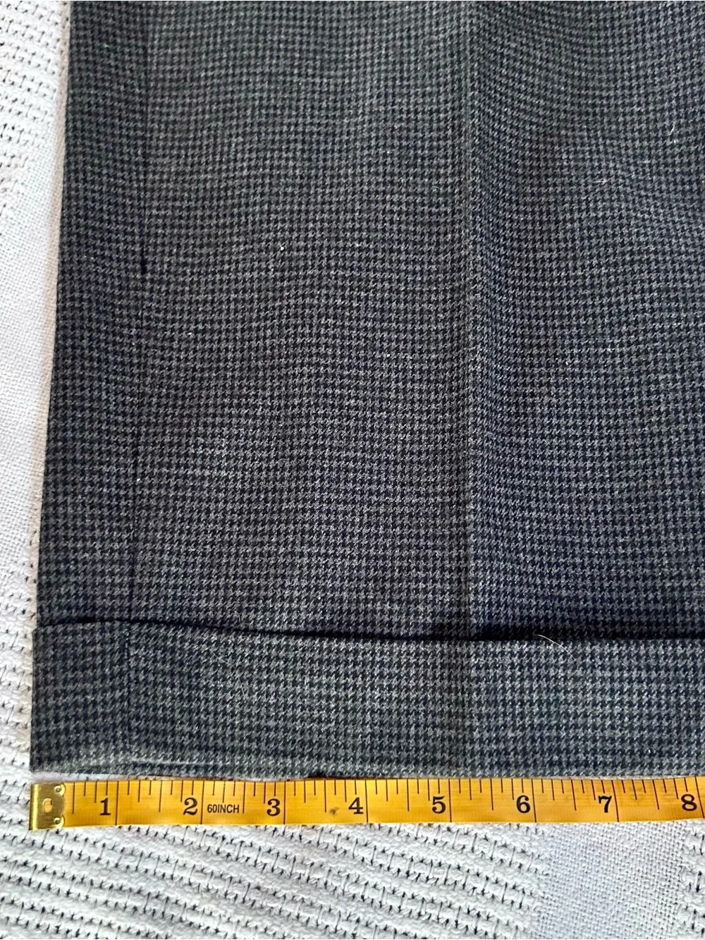 Vintage 80’s Polo Ralph Lauren Gray Brown Houndstooth Pants 33X29 Pleated Cuffed